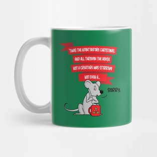 Stirring Christmas Mouse Funny (on light colors) Mug